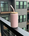 KAYYY - Can Glass Tumbler with Bamboo Lid & Straw