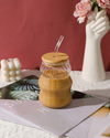 KAYYY - Wavy Glass Tumbler with Bamboo Lid & Straw