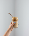 KAYYY - Wavy Glass Tumbler with Bamboo Lid & Straw
