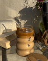 KAYYY - Bubble Glass Tumbler with Bamboo Lid & Straw