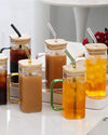 KAYYY - Square Glass Tumbler with Lid & Straw