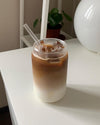KAYYY - Can Glass Tumbler with Bamboo Lid & Straw