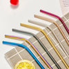 Reusable Stainless Steel Metal Straw | 8.5" Drink Straw with Cleaning Brush