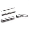 Portable Telescopic Metal Straw Set | Reusable Stainless Steel Travel Straw & Case