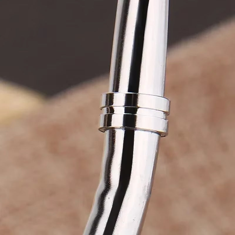 4-Pack Yerba Mate Bombilla Straws | 304 Stainless Steel Filter & Cleaning Brush