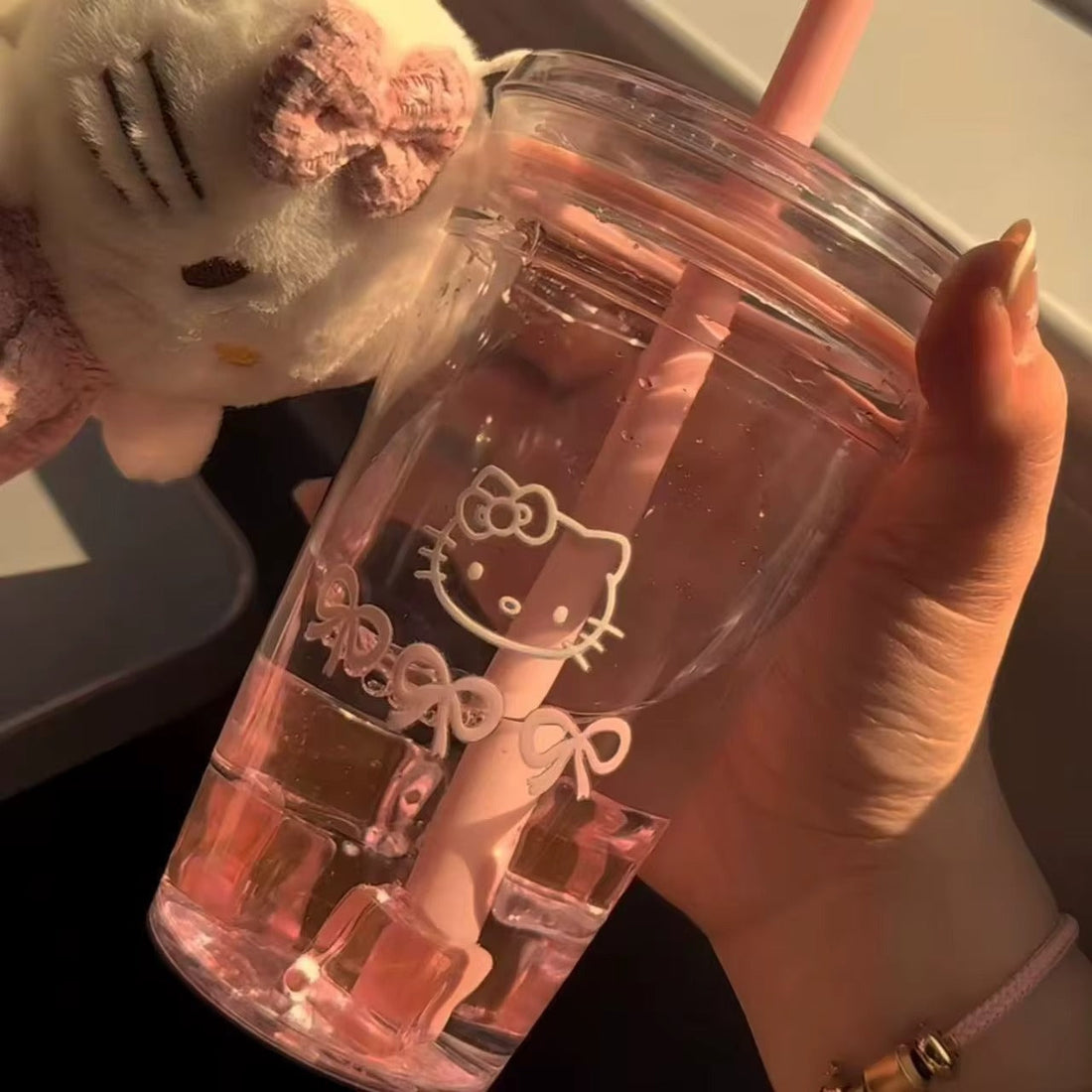 Hello Kitty Pink Straw Cup | 16oz