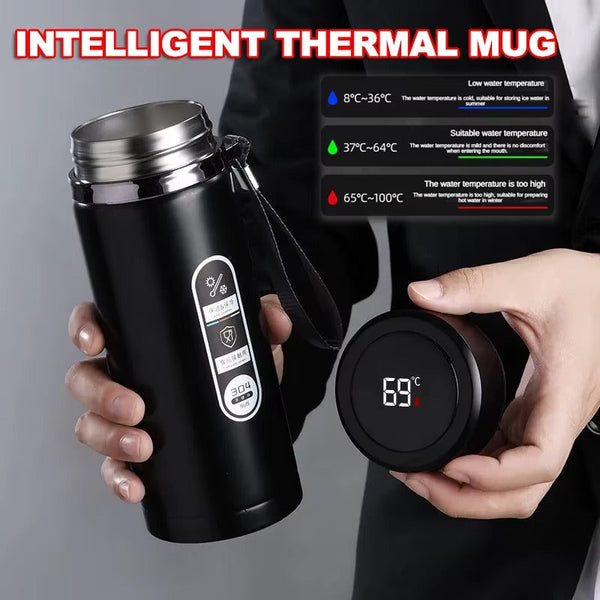Smart LED Temperature Display Thermos | 500ml & 1L Stainless Steel Vacuum Flask