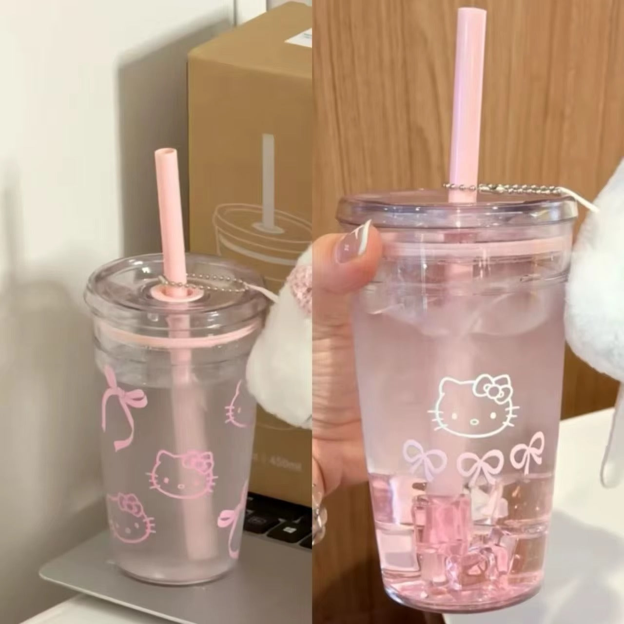 Hello Kitty Pink Straw Cup | 16oz