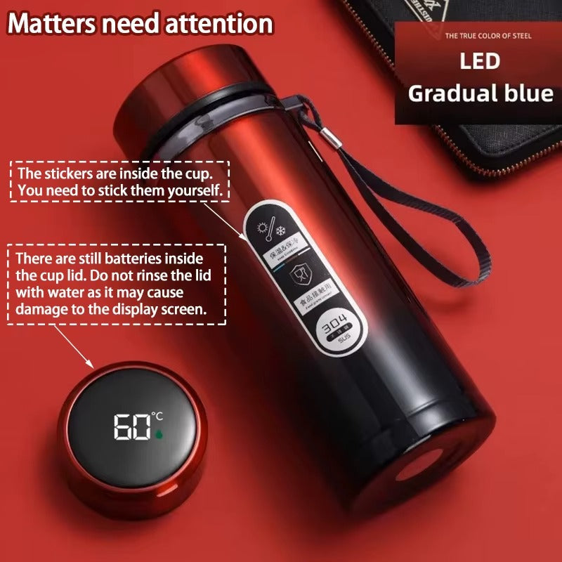 Smart LED Temperature Display Thermos | 500ml & 1L Stainless Steel Vacuum Flask