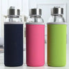 550ml Minimalist Glass Water Bottle | Shatterproof Sleeve & Lanyard