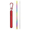 Portable Telescopic Metal Straw Set | Reusable Stainless Steel Travel Straw & Case