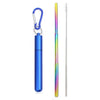 Portable Telescopic Metal Straw Set | Reusable Stainless Steel Travel Straw & Case