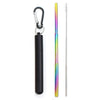 Portable Telescopic Metal Straw Set | Reusable Stainless Steel Travel Straw & Case
