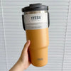 TYESO Insulated Travel Mug with Carry Handle | 600ml–1200ml Stainless Steel Tumbler